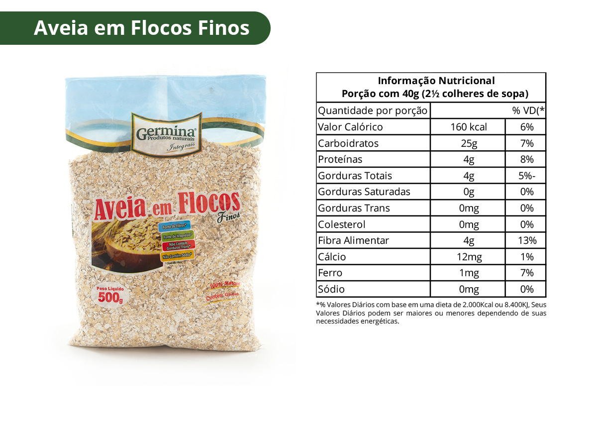 Aveia flocos finos